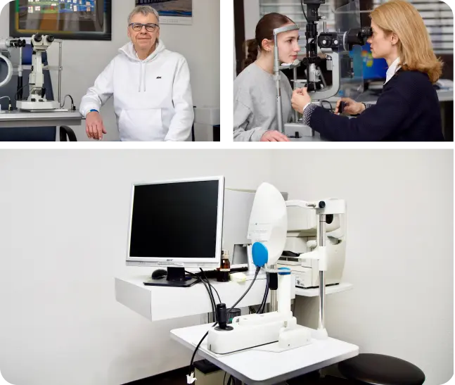 Augenärztliche Experten im Umgang mit modernster Technologie